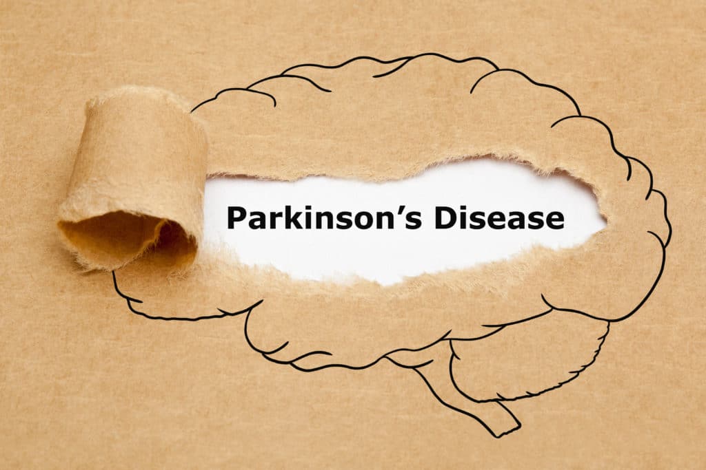 Parkinsons disease torn paper concept