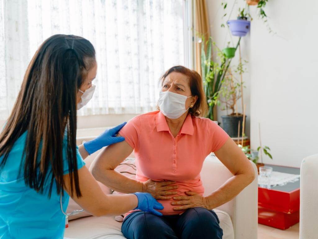 Patient discussing her Complicated problems with doctor